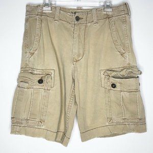 VTG American Eagle Outfitters Cargo Shorts Khaki Distressed